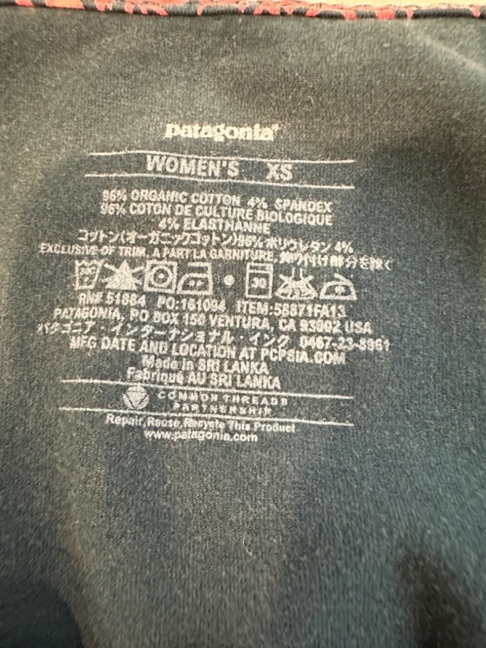 Patagonia Organic Cotton Paisley Long Sleeve V-Neck Athletic Dress - Picture 2 of 3